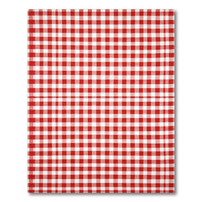 Red Gingham Checkered Red Area Rug