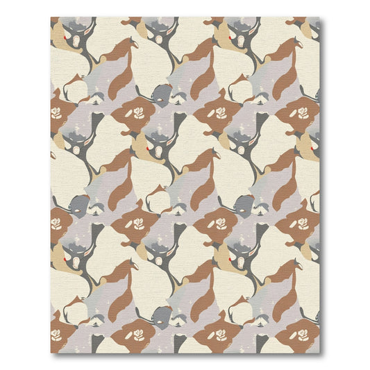 Abstract Earthy Organic Flowing Rug