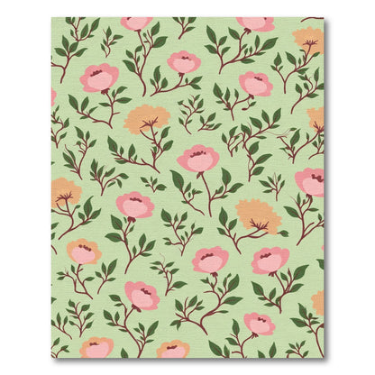 Pastel Pink Floral Branches Rug