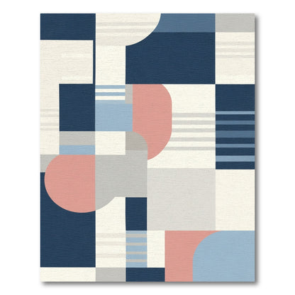 Modern Abstract Geometric Shapes Rug