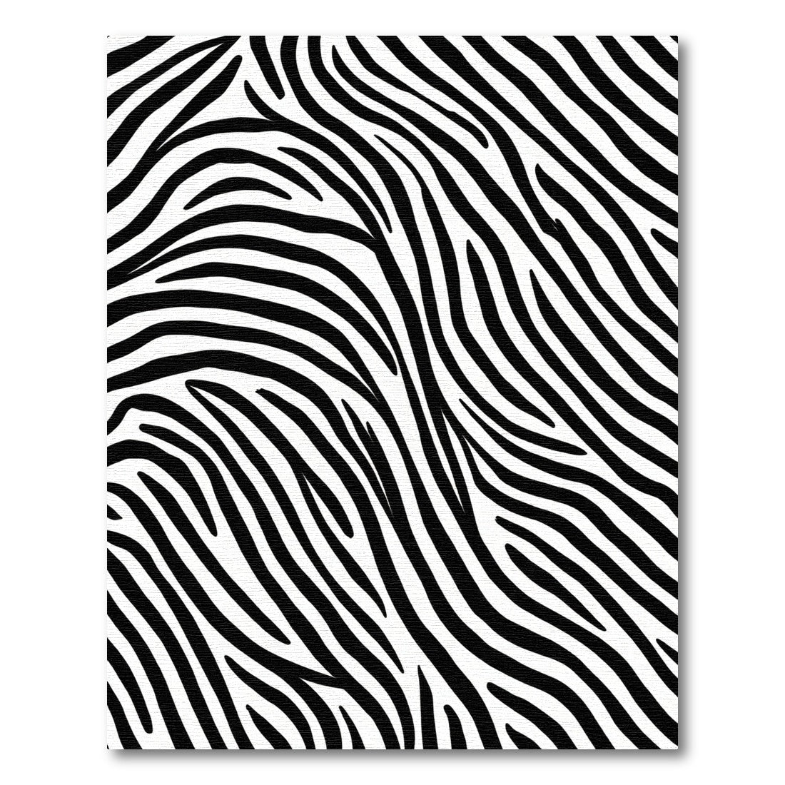 Graphic Black White Wavy Stripes Rug