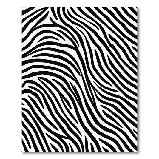 Graphic Black White Wavy Stripes Rug