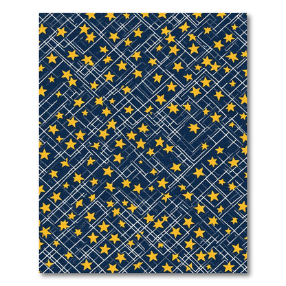 Golden Starburst Geometric Overlay Rug