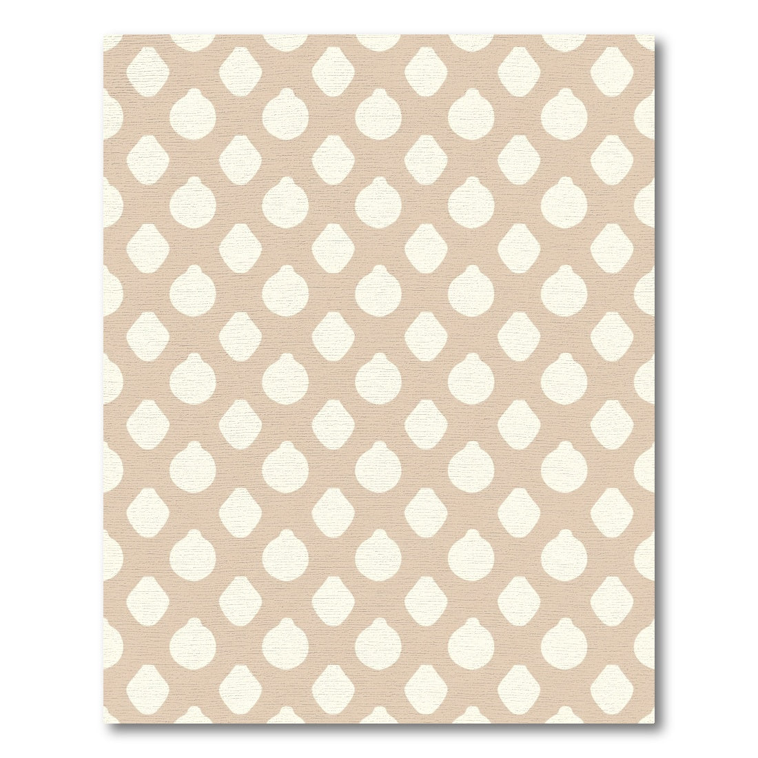 Beige White Almond Drop Arrangement Rug