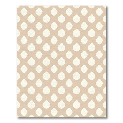 Beige White Almond Drop Arrangement Rug