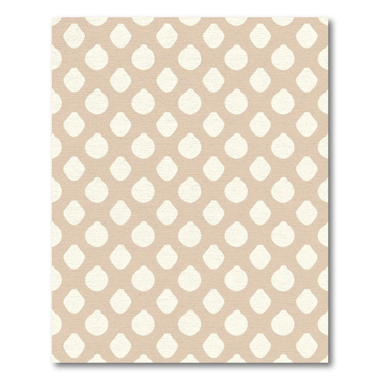 Beige White Almond Drop Arrangement Rug