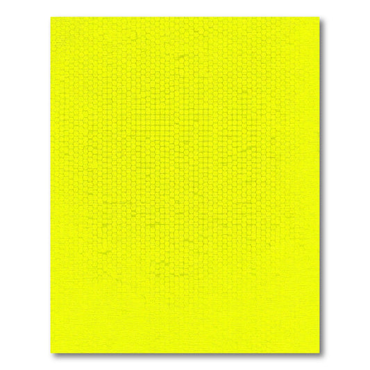 Vibrant Yellow Hexagonal Grid Rug