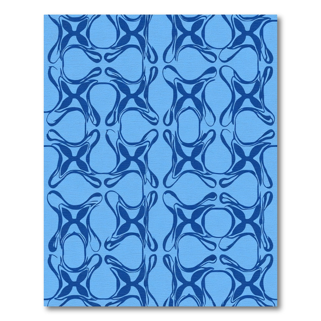 Deep Blue Organic Geometric Repeat Rug