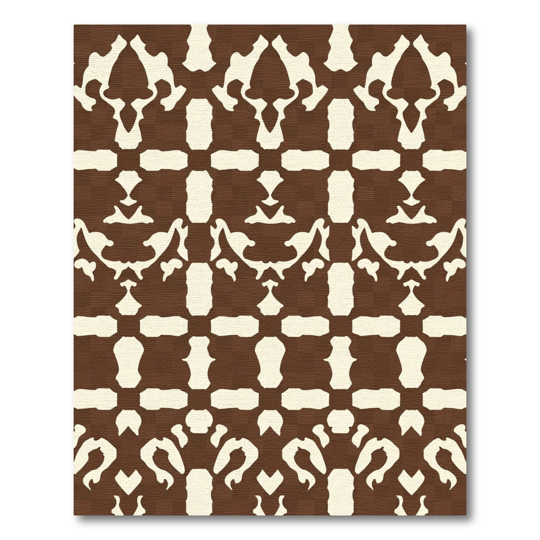 Brown Bone Organic Lattice Repeating Rug