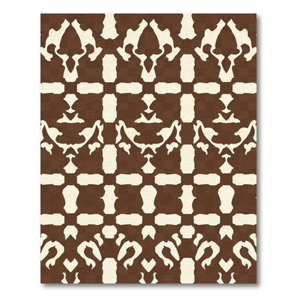 Brown Bone Organic Lattice Repeating Rug