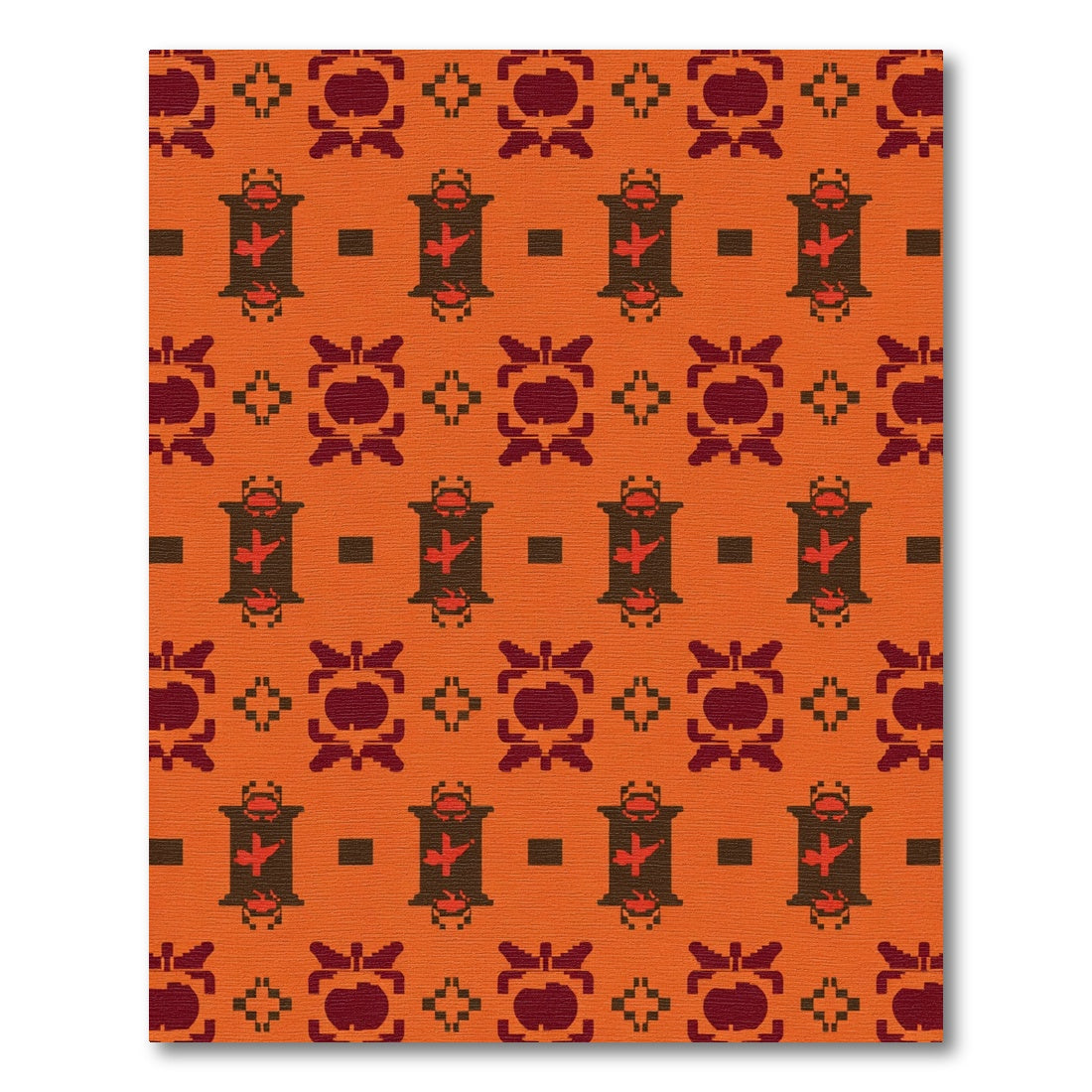 Warm Amber Tribal Geometric Rug