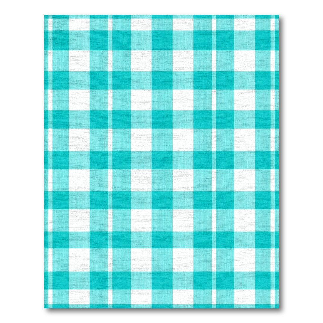 Blue and Teal Checkered Geometric Area Rug