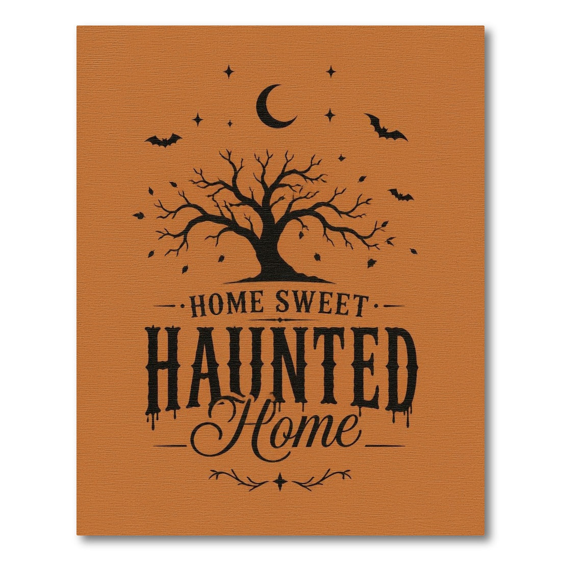 Home Sweet Haunted Home Orange Area Rug