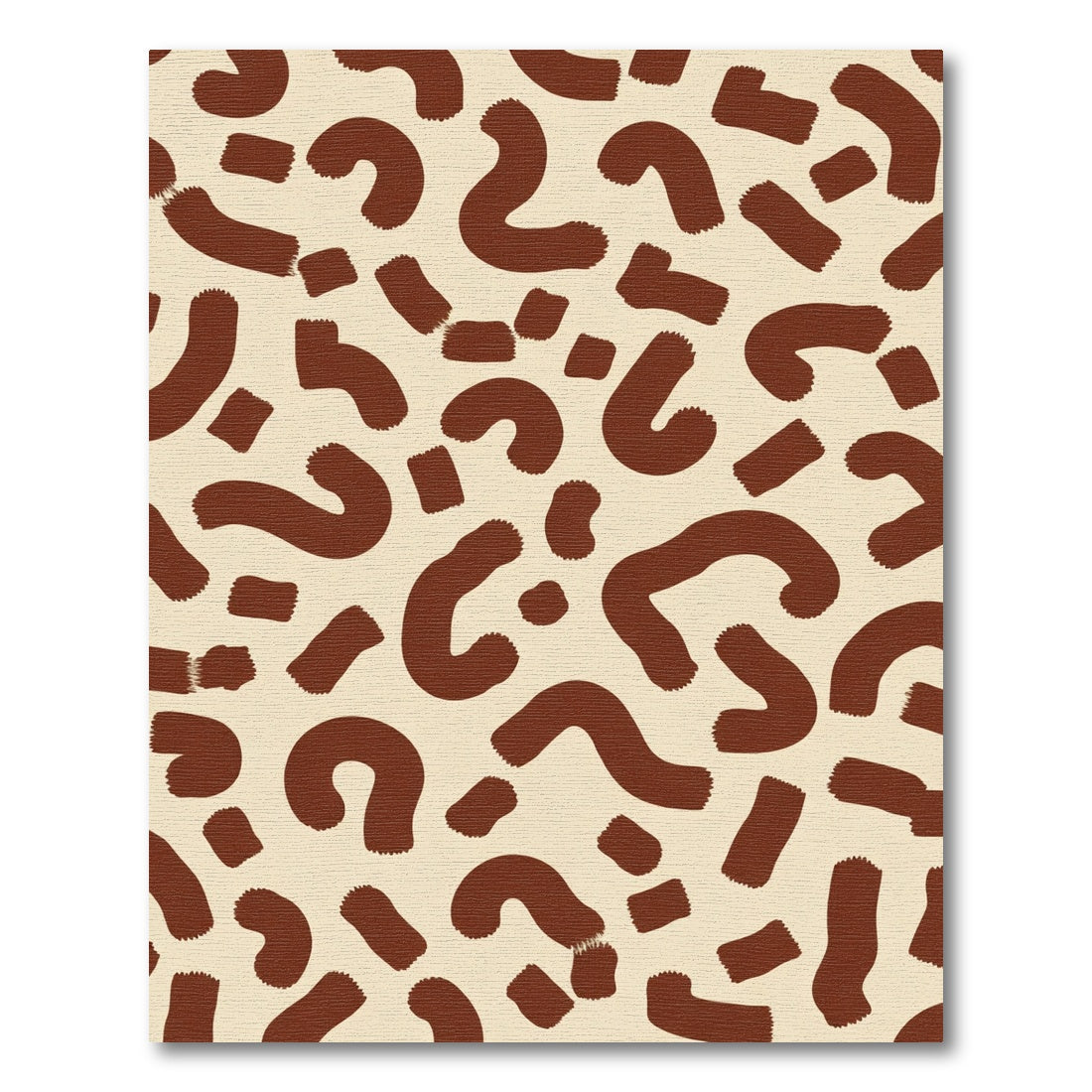 Brown Strokes Abstract Cream Rug