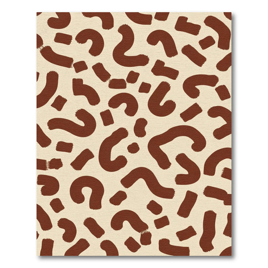 Brown Strokes Abstract Cream Rug