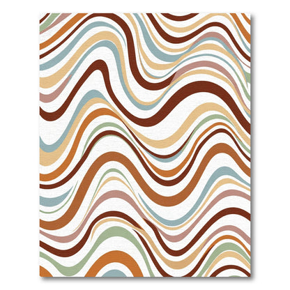 Terra Cotta Striped Flow Rug