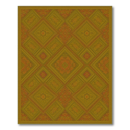 ODIKA Olive Green Diamond Persian Rug