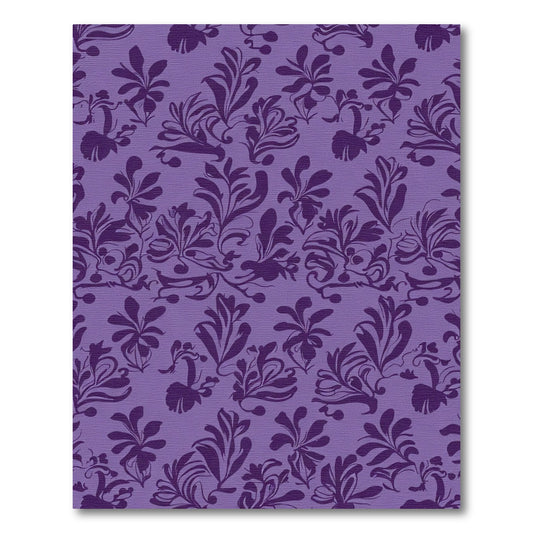 Amethyst Floral Silhouette Swirls Rug