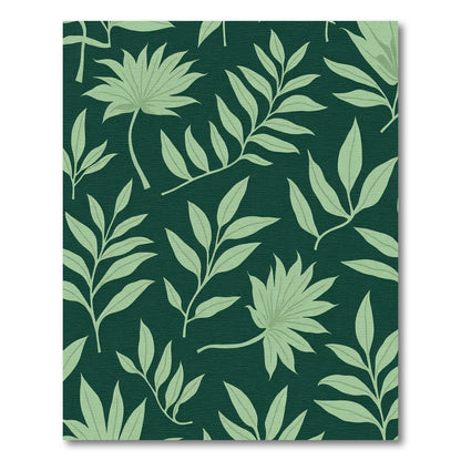 Verdant Forest Leaf Botanical Arrangement Rug