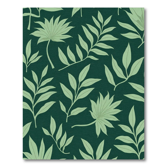 Verdant Forest Leaf Botanical Arrangement Rug
