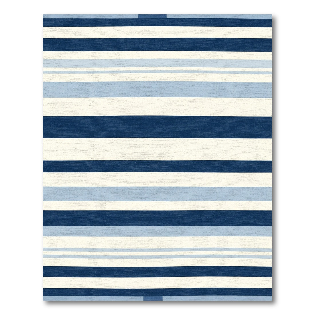 Navy Cream Striped Polka Dot Rug