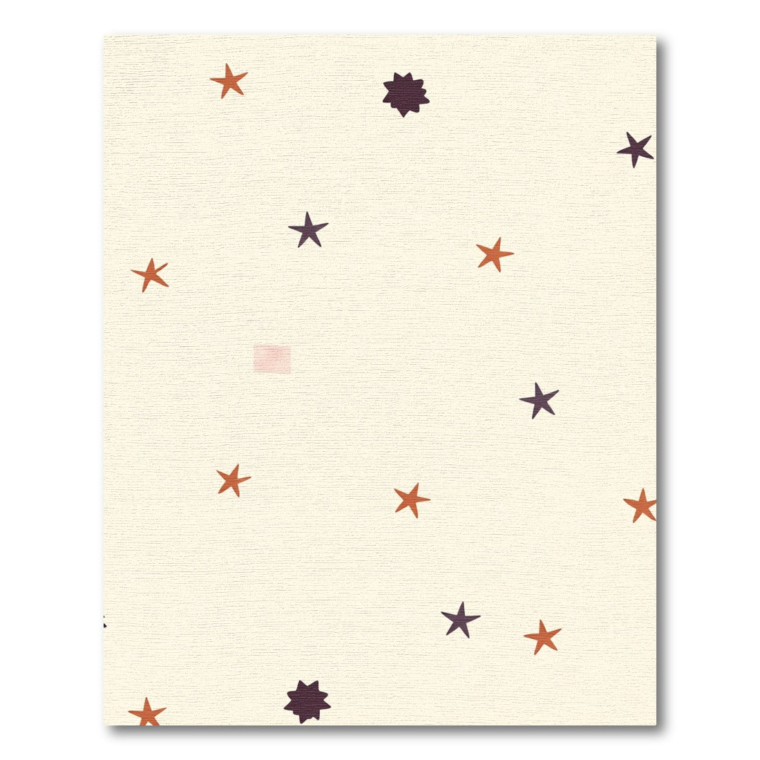 Earthy Stars On Cream Background Rug