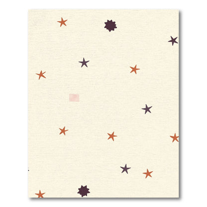 Earthy Stars On Cream Background Rug
