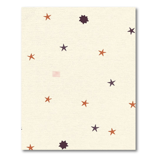 Earthy Stars On Cream Background Rug