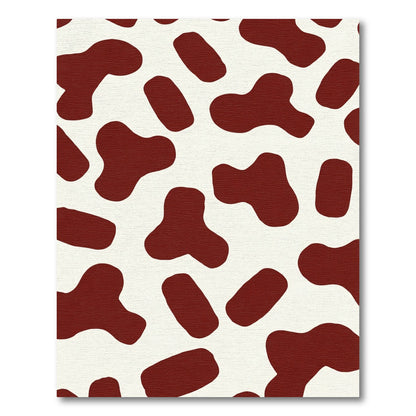 Brown White Spotted Abstract Rug