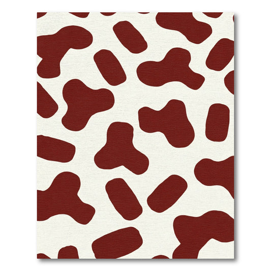 Brown White Spotted Abstract Rug