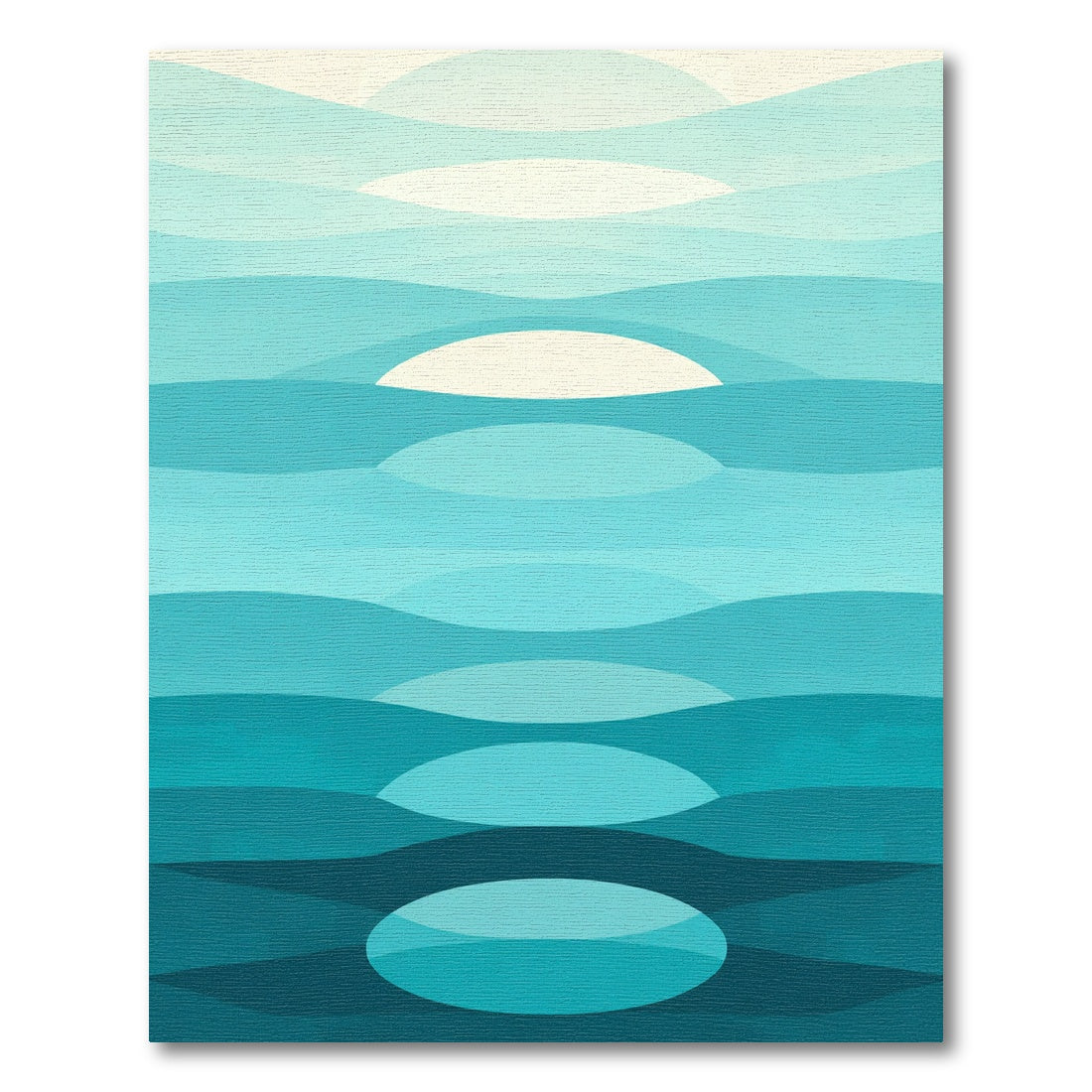 Ocean Waves Teal Gradient Rug