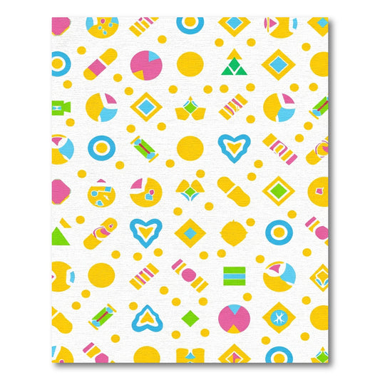 Bright Geometric Shapes Collection Rug