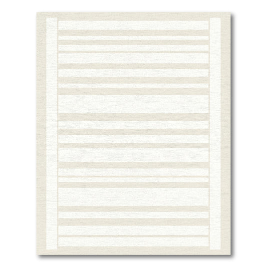 Minimalist Beige Horizontal Stripe Rug