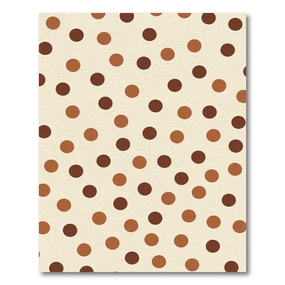 Cream And Chocolate Polka Dot Rug