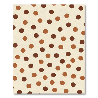 Cream And Chocolate Polka Dot Rug