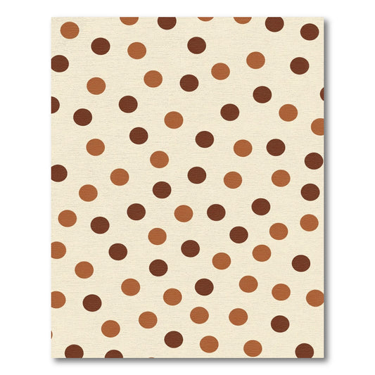 Cream And Chocolate Polka Dot Rug