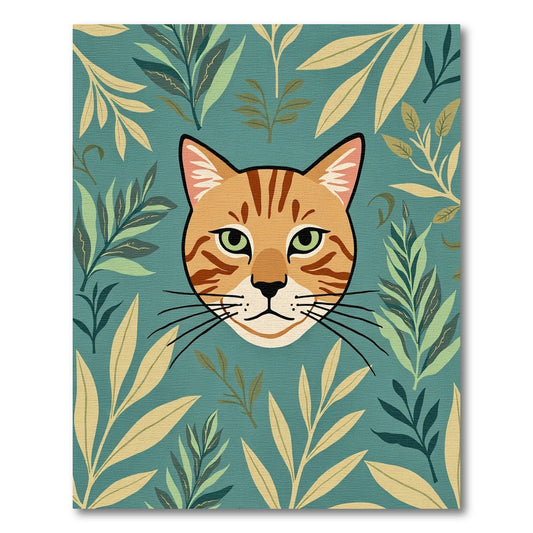 Tabby Cat Botanical Garden Rug