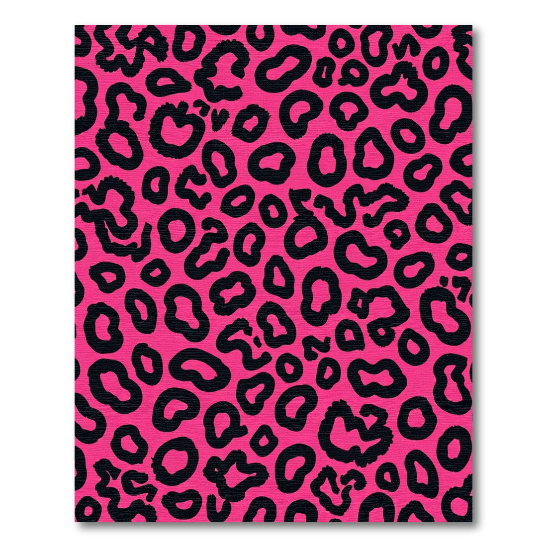 Hot Pink Black Leopard Spots Rug