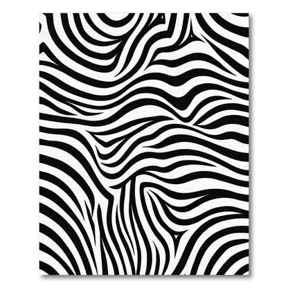 Abstract Black White Swirls Rug