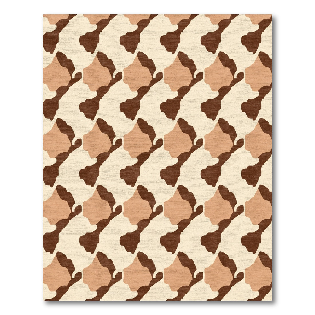 Abstract Organic Brown Beige Flow Rug