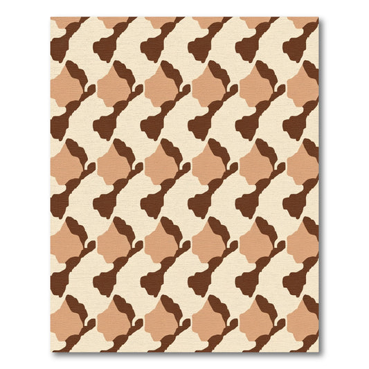 Abstract Organic Brown Beige Flow Rug