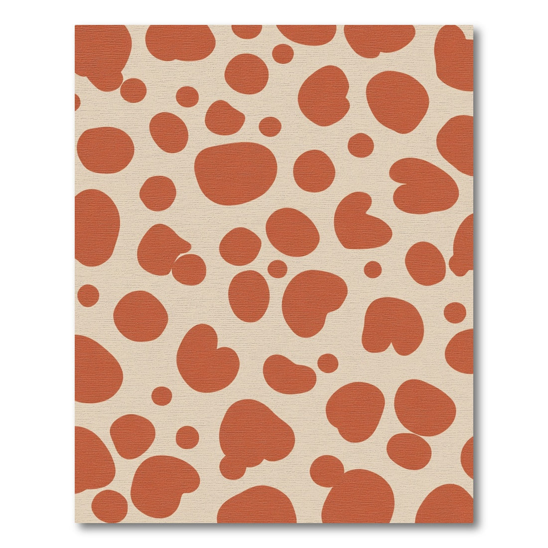 Terracotta Blotches Organic Shape Rug
