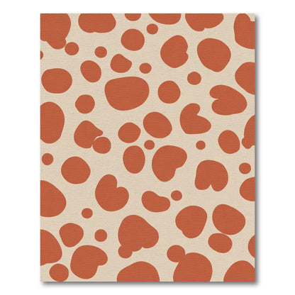 Terracotta Blotches Organic Shape Rug