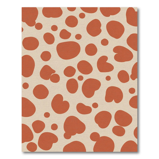 Terracotta Blotches Organic Shape Rug