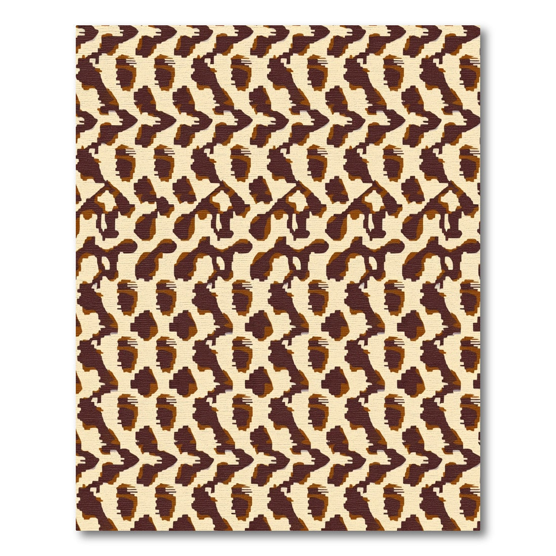 Brown Animal Print Camouflage Pattern Rug