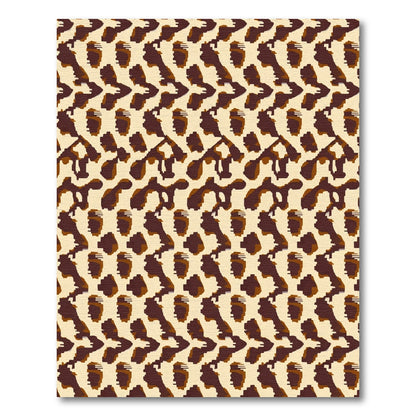 Brown Animal Print Camouflage Pattern Rug