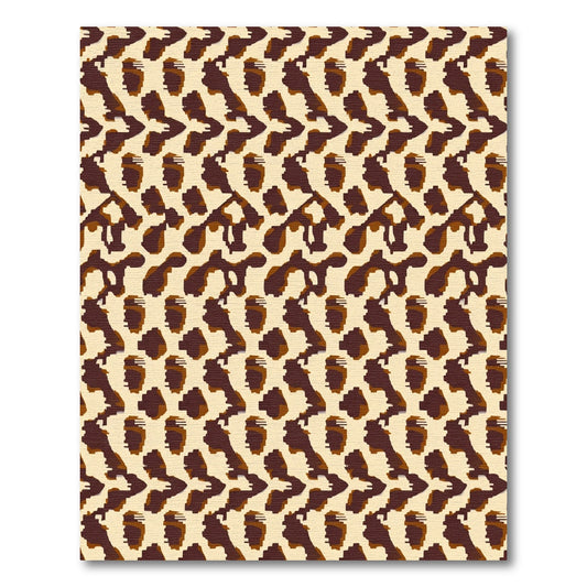Brown Animal Print Camouflage Pattern Rug