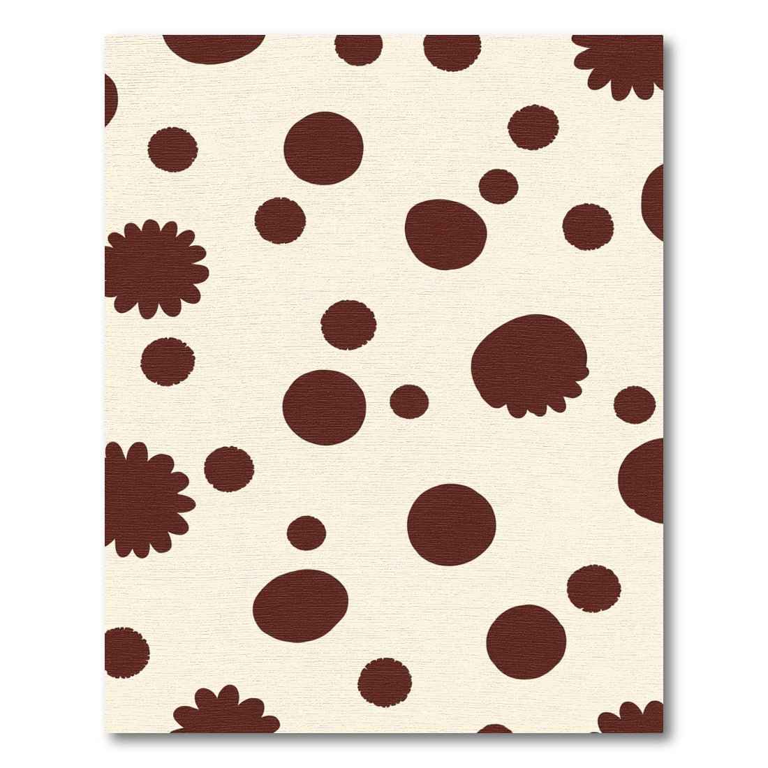 Brown Blobs Creamy Field Rug