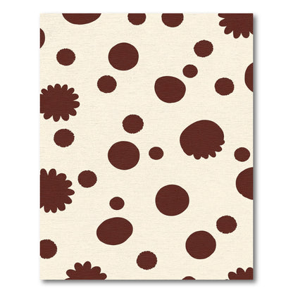 Brown Blobs Creamy Field Rug