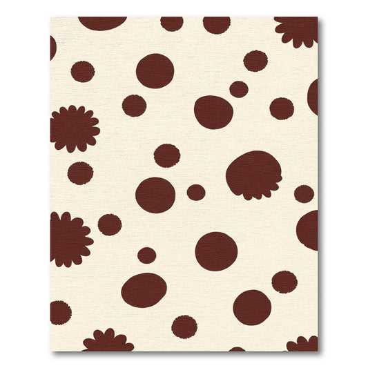 Brown Blobs Creamy Field Rug